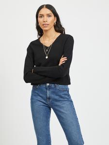 Свитер Vila Dünner Strick Basic Stretch Sweater VIRIL, черный