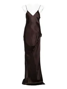 Платье на бретелях-спагетти Vetements, коричневый