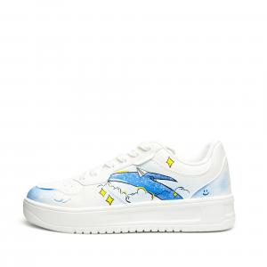 ANTA Свободные, нескользящие, легкие и дышащие низкие кроссовки для скейтбординга, мужские, белые, синие