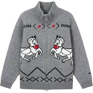 Puma Детский свитер темно-серого меланжевого цвета