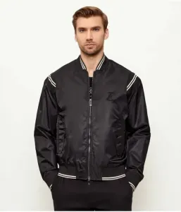 Атласная куртка-бомбер regular fit Armani Exchange, черный