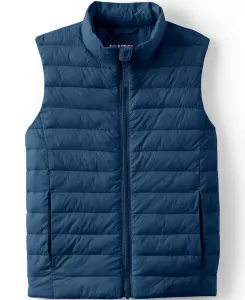 Детская утепленная пуховая безрукавка FeatherFree Lands' End, синий