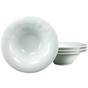 Набор тарелок для пасты Essteller на 4 персоны, белый, фарфор Creatable, белый