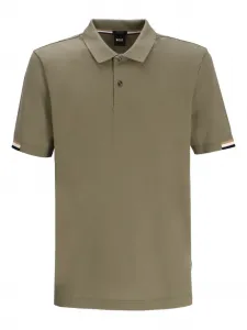 Рубашка поло с вышитым логотипом Boss, зеленый