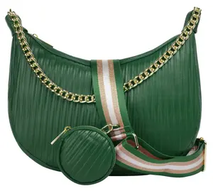 Сумка через плечо Cluty, натуральная кожа, производство Италия, зеленый