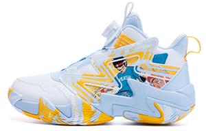 QIAODAN Низкие детские баскетбольные кроссовки White Blue для подростков