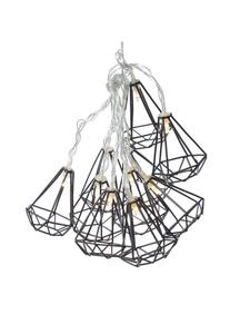 Marelida Светодиодная гирлянда «Бриллиант», 10 маленьких светящихся рубинов, длина 1,6 м, черный цвет