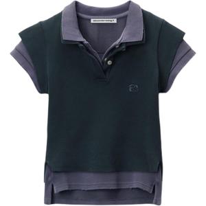 Поло с эффектом многослойности Alexander Wang, синий