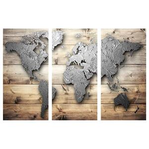 Картина карта Artgeist Doors to the World, 80 см, коричневый