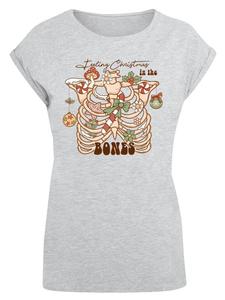 Футболка F4NT4STIC T-Shirt Feeling Weihnachten, цвет the bonesgrau meliert