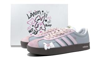 Женские скейтерские кроссовки vl court classic низкие устойчивые к истиранию light gray Adidas, светло-серый