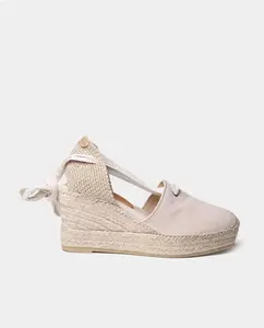 Женские эспадрильи на танкетке из ткани с лентами Toni Pons, цвет Crudo