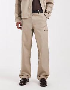 Брюки-карго бежевого цвета Asos Design