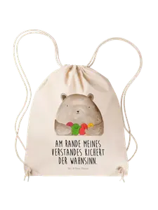 Спортивная сумка Mr & Mrs Panda Sportbeutel Bär Gefühl, кремовый