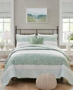 Коллекция одеял Caralie Seersucker из 4 предметов Madison Park, зеленый