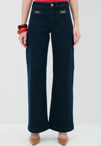 Расклешенные джинсы BUCKLE DETAILED adL, темно-синий