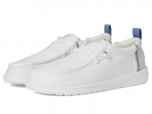 Кроссовки Hey Dude Kids Wally Summer Linen, цвет White/Stone Grey