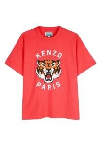 Футболка с коротким рукавом и принтом Kenzo Kids, Light Red