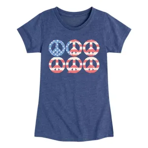 Футболка с флагом мира для девочек 7-16 лет Licensed Character, цвет heather navy