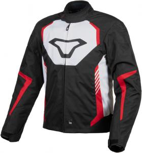 Водонепроницаемая текстильная мотоциклетная куртка Macna tazar, Black/Red/White