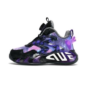 Нескользящие, анти-кик, легкие, амортизирующие, термостойкие, среднего размера, детские баскетбольные кроссовки CAMKIDS, фиолетовый