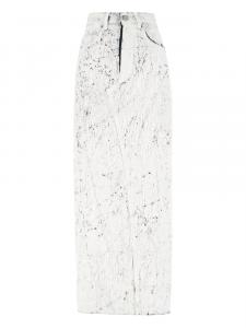 Юбка миди с покрытием MM6 Maison Margiela, белый