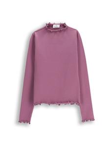 Рубашка с длинными рукавами в рубчик фиолетового цвета Coccodrillo