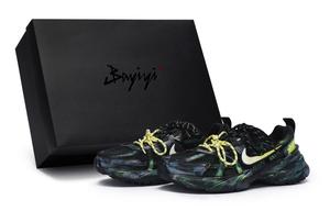 Nike V2K Беговые кроссовки с противоскользящей подошвой Низкие Унисекс Черный Желтый Зеленый, цвет Black Yellow Green