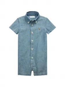 Комбинезон с вышитым логотипом POLO RALPH LAUREN KIDS, синий