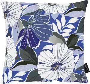 АПЕЛЬТ декоративная подушка "Астрид", чехол на подушку с наполнителем, 1 шт APELT 39х39 см, синий/белый