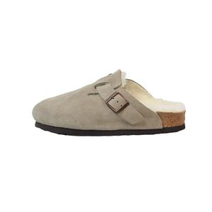 Boku Унисекс мюли с обёрнутым носком серо-коричневые с шерстяной подкладкой, цвет Brown Wool Lining Mules