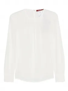 Блузка Mstcolmo с длинными рукавами Max Mara, белый