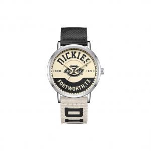 Dickies Часы Wrist Watch Quartz Movement Nylon Strap Red Watch Dial Unisex, 210F60LYXCL-274V1-17 Black Dial