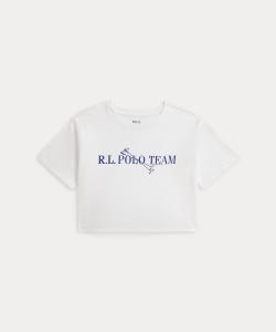 Хлопковая футболка свободного кроя Polo Team (для девочек, 2-6 лет) Polo Ralph Lauren, цвет 100 White