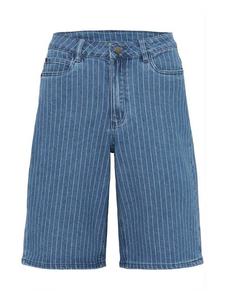 Бермуды с высокой талией Reece Stripe из денима KAFFE, Mid Blue