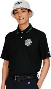 Футболка-поло RelaxFit с коротким рукавом, быстросохнущая, теплозащитная, с защитой от УФ-излучения, с вышитым графическим логотипом, мужская футболка для гольфа Champion, черный