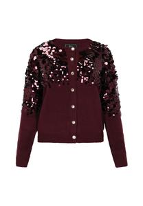 Вязаный кардиган faina, бургундия
