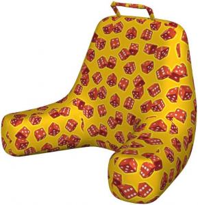 Чехол для подушки Lunarable, рисунок игральные кости, цвет желто-красный, размер XL