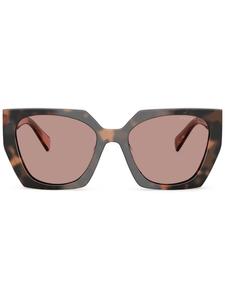 Солнцезащитные очки в квадратной оправе Prada Eyewear, коричневый