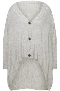 Вязаный кардиган MIAMODA Knit Cardigan, светло-серый