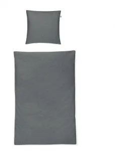 Постельное белье Stream Mako-Satin 155x220, сплошной меланжевый серый 8481-13 Irisette