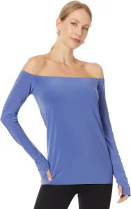 Norma Kamali Женский топ с длинными рукавами и открытыми плечами