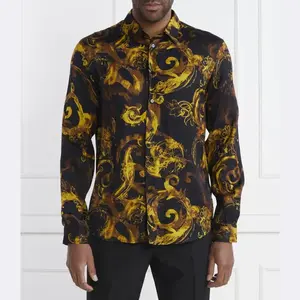 Рубашка стандартного кроя Versace, черный