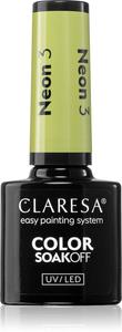 Гель-Лак для ногтей Soakoff UV/LED неоновый Claresa, atspalvis 3 5 гр