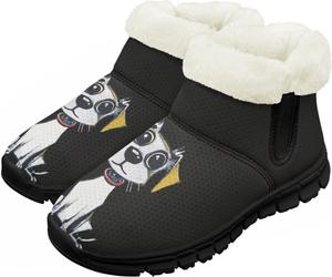 Зимние ботинки для малышей для мальчиков и девочек, утепленные и очень легкие с плюшевой подкладкой и подошвой с противоскользящим эффектом Chririnla, Cartoon Dog