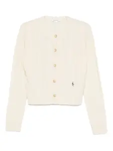 Кардиган на пуговицах с косичками Sporty & Rich, белый