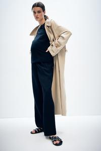 Мама до и после брюки из смесового льна H&M, черный