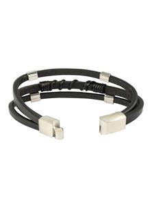 Adeliás Мужской кулон - кожаный кулон с гравировкой, черный