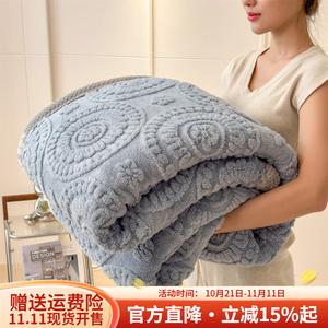 Boyang Пододеяльник из тафтинг-вельвета 180х200 см, цвет Flower - Lake Blue