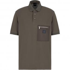 ARMANI EXCHANGE Футболка-поло AE для мужчин, зеленая